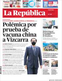 Portada de La Republica (Pérou)