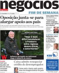 Portada de Jornal de Negócios (Portugal)