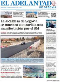 Portada de El Adelantado de Segovia (España)