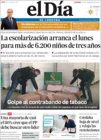 Portada de El Día de Córdoba (España)