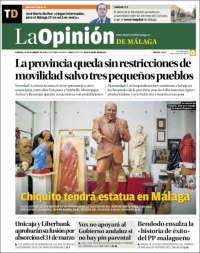 Portada de La Opinión de Málaga (España)