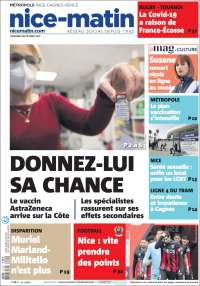 Portada de Nice-Matin (Francia)