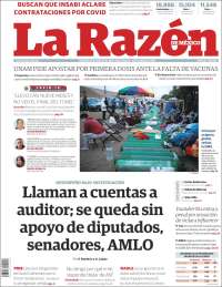 Portada de La Razón (México)