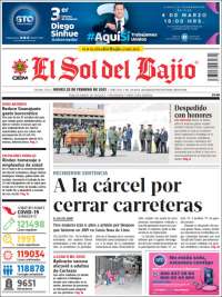 Portada de El Sol del Bajio (México)