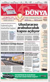 Portada de Dünya (Turquía)