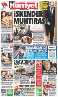 Portada de Hürriyet (Turquía)