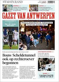 Portada de Gazet van Antwerpen (Belgium)