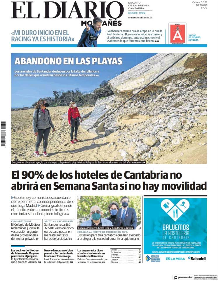 Portada de El Diario Montañés (Spain)