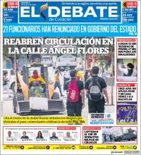 Portada de El Debate de Culiacán (Mexique)