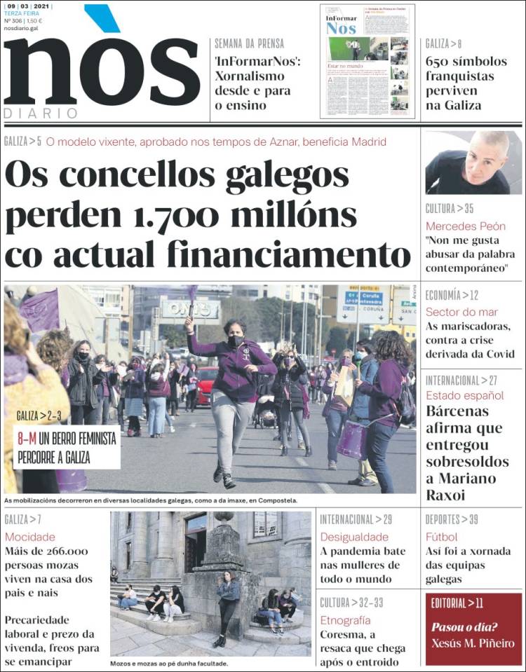 Portada de Nòs Diario (Espagne)