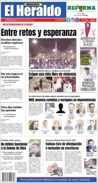 Portada de El Heraldo de Aguascalientes (Mexique)