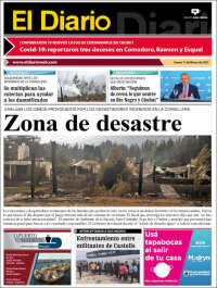 Portada de El Diario de Madryn (Argentina)