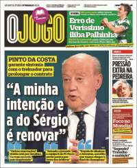 Portada de O Jogo (Portugal)