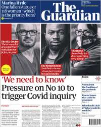 Portada de The Guardian (Reino Unido)