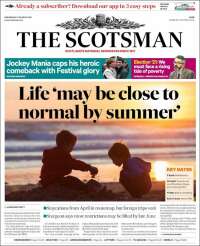 Portada de The Scotsman (Reino Unido)