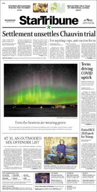 Portada de Star Tribune (USA)