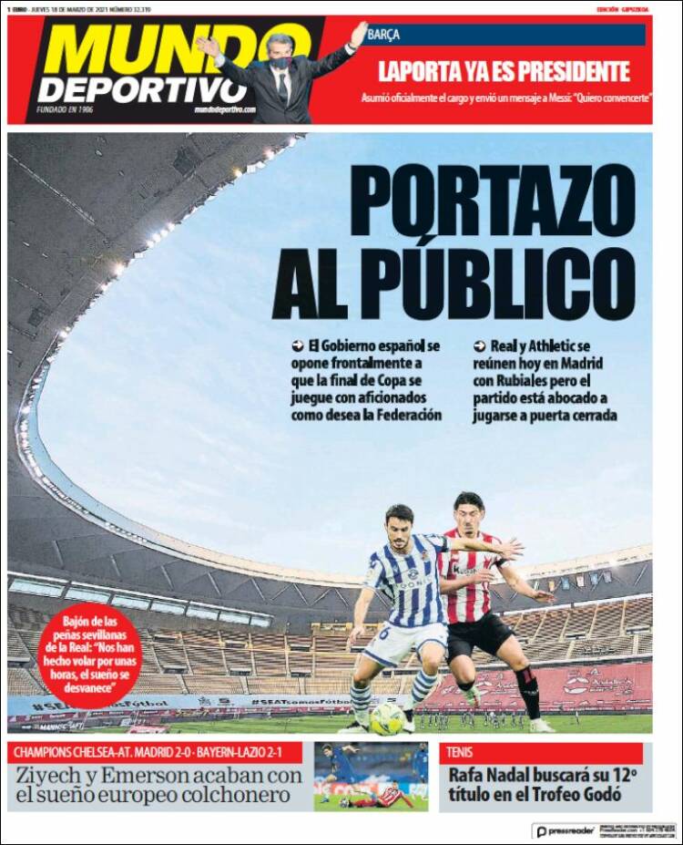 Portada de Mundo Deportivo Gipuzkoa (España)