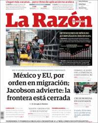 Portada de La Razón (Mexico)