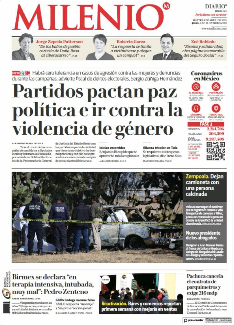 Portada de Milenio de Hidalgo (México)