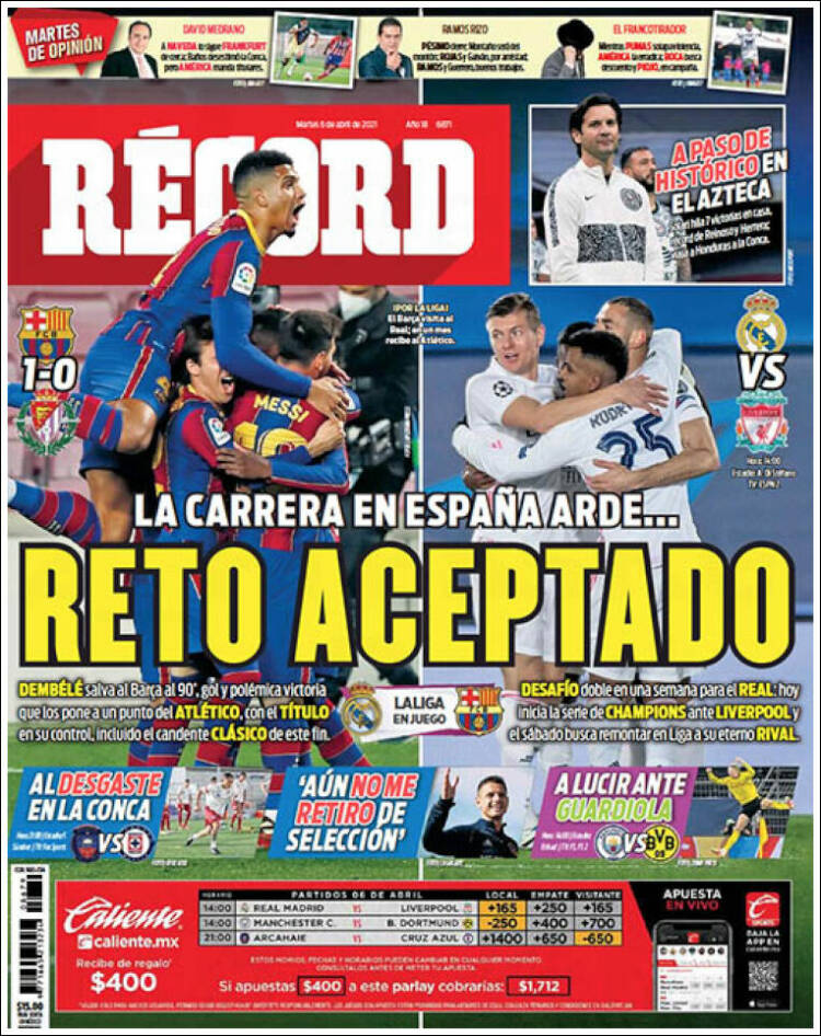 Portada de Record (México)