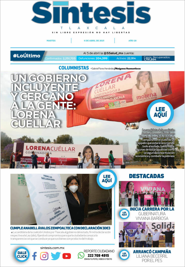 Portada de Síntesis de Tlaxcala (México)