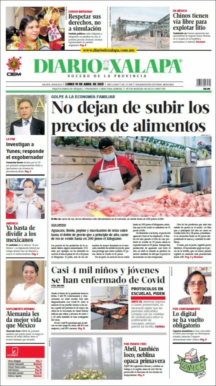 Portada de Diario de Xalapa (México)
