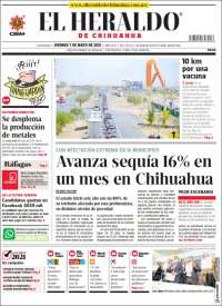 Portada de El Heraldo de Chihuahua (México)