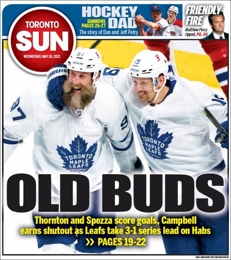 Portada de The Toronto Sun (Canada)