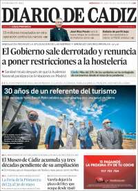 Portada de Diario de Cádiz (Spain)