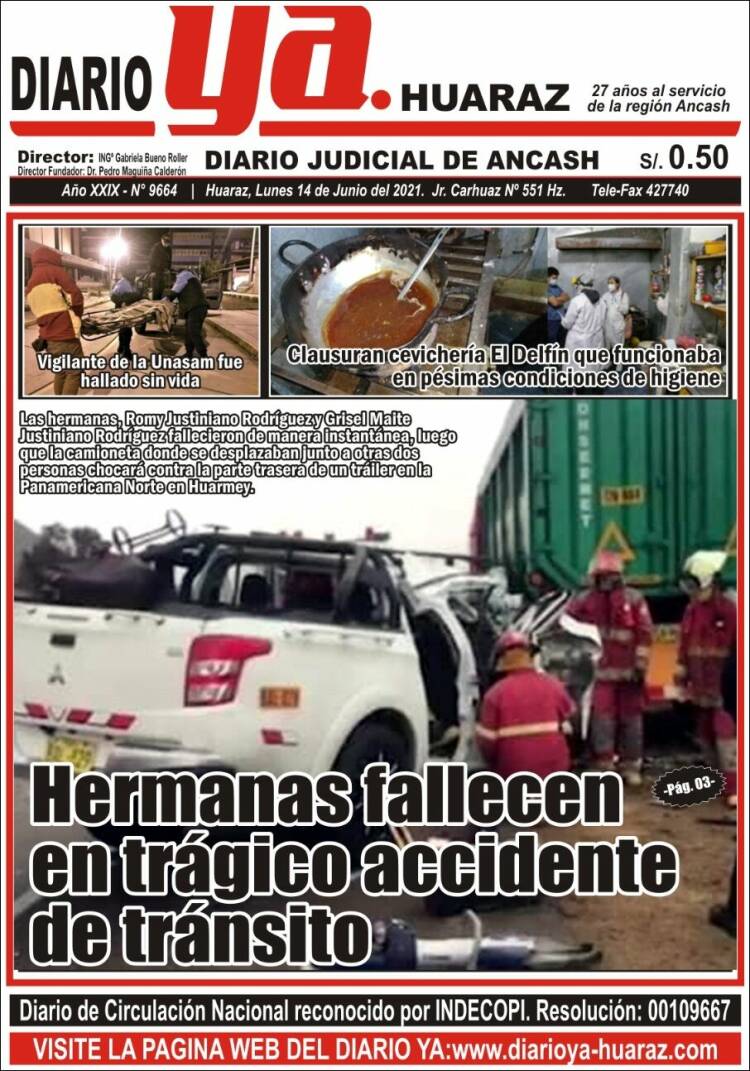 Portada de Diario Ya (Peru)