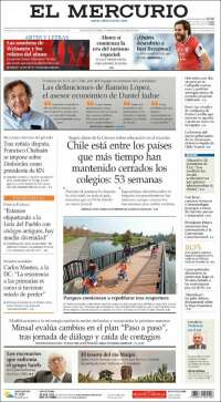 Portada de El Mercurio (Chili)