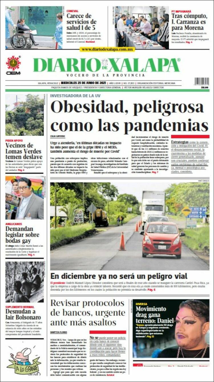 Portada de Diario de Xalapa (México)