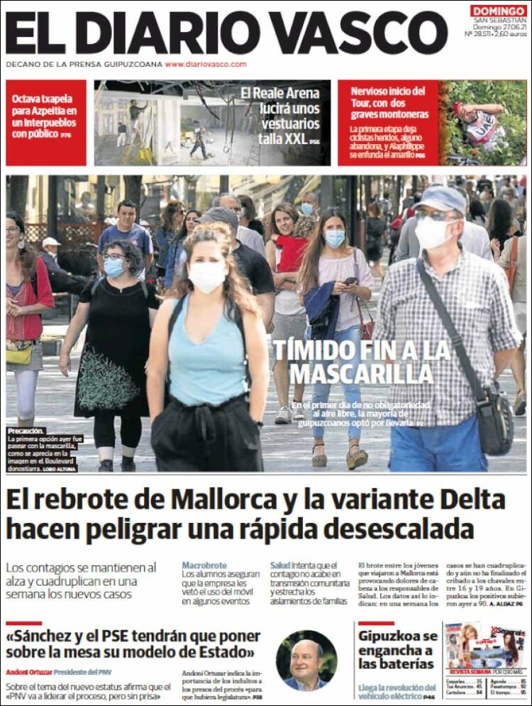 Portada de Diario Vasco (España)