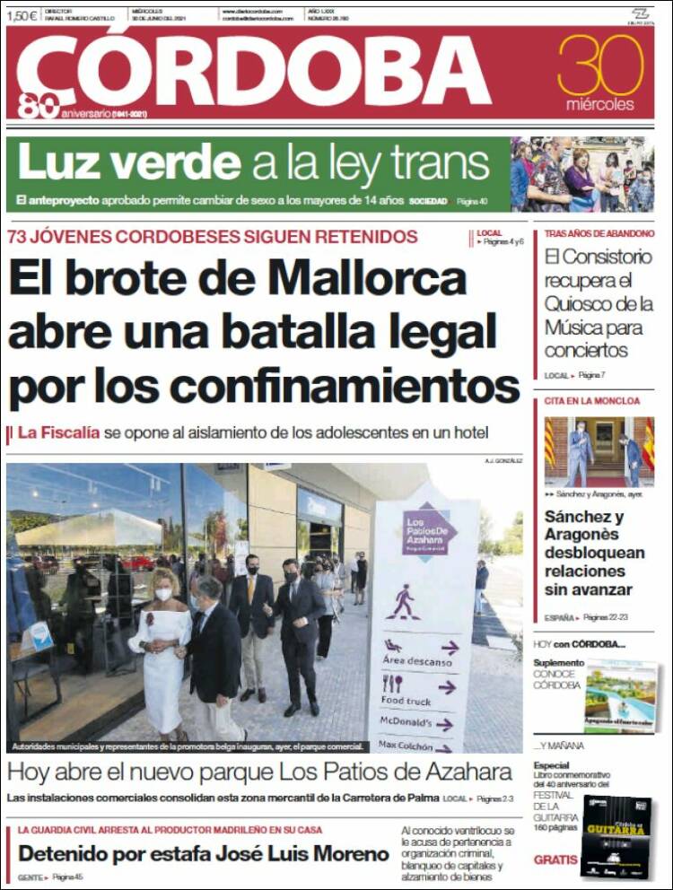 Portada de Diario de Córdoba (España)