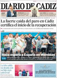 Portada de Diario de Cádiz (España)