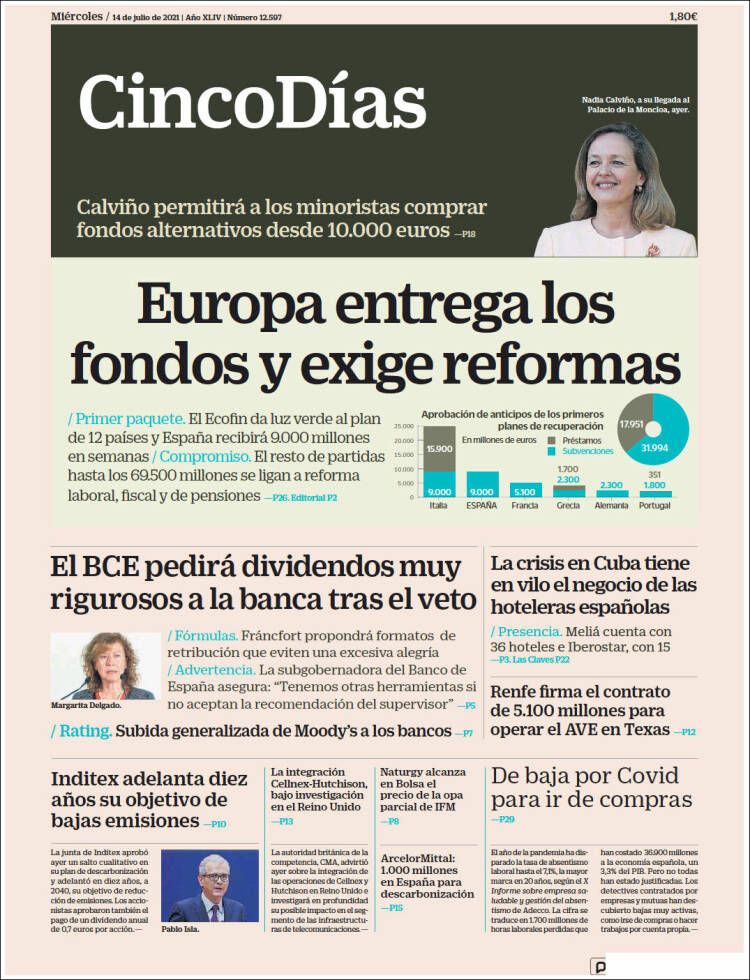 Portada de Cinco Días (España)