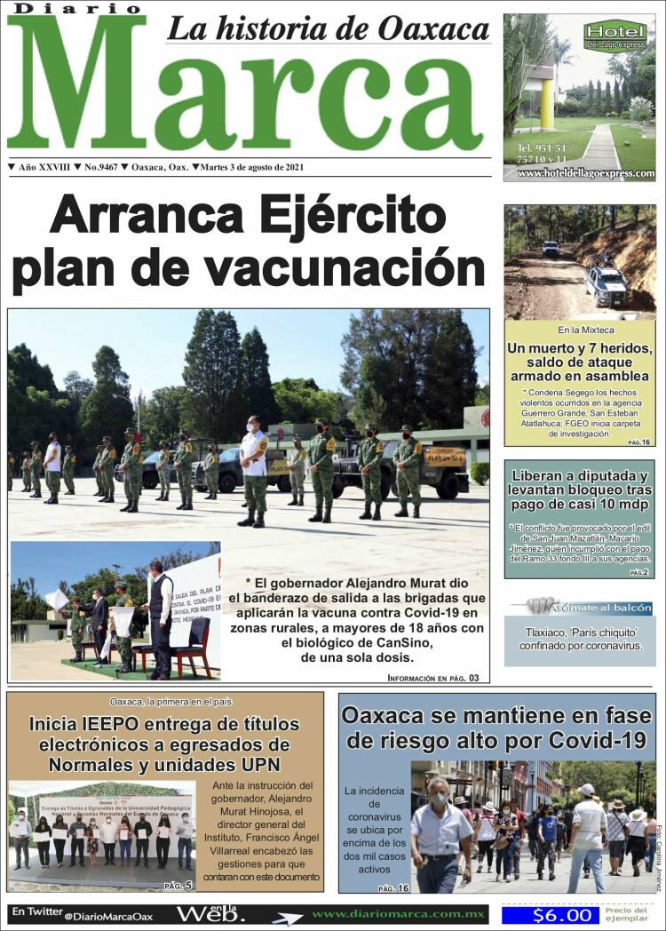 Portada de Diario Marca (México)