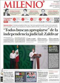 Portada de Milenio - Jalisco (México)