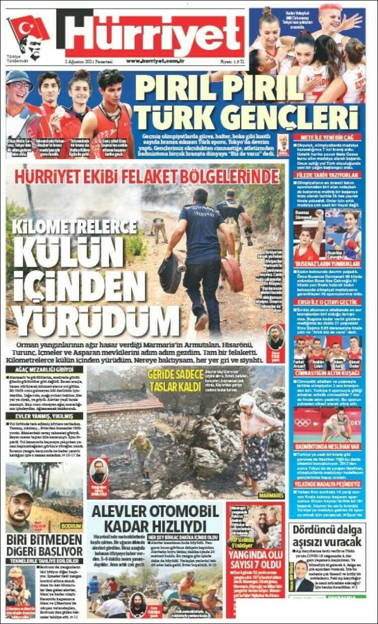 Portada de Hürriyet (Turquía)