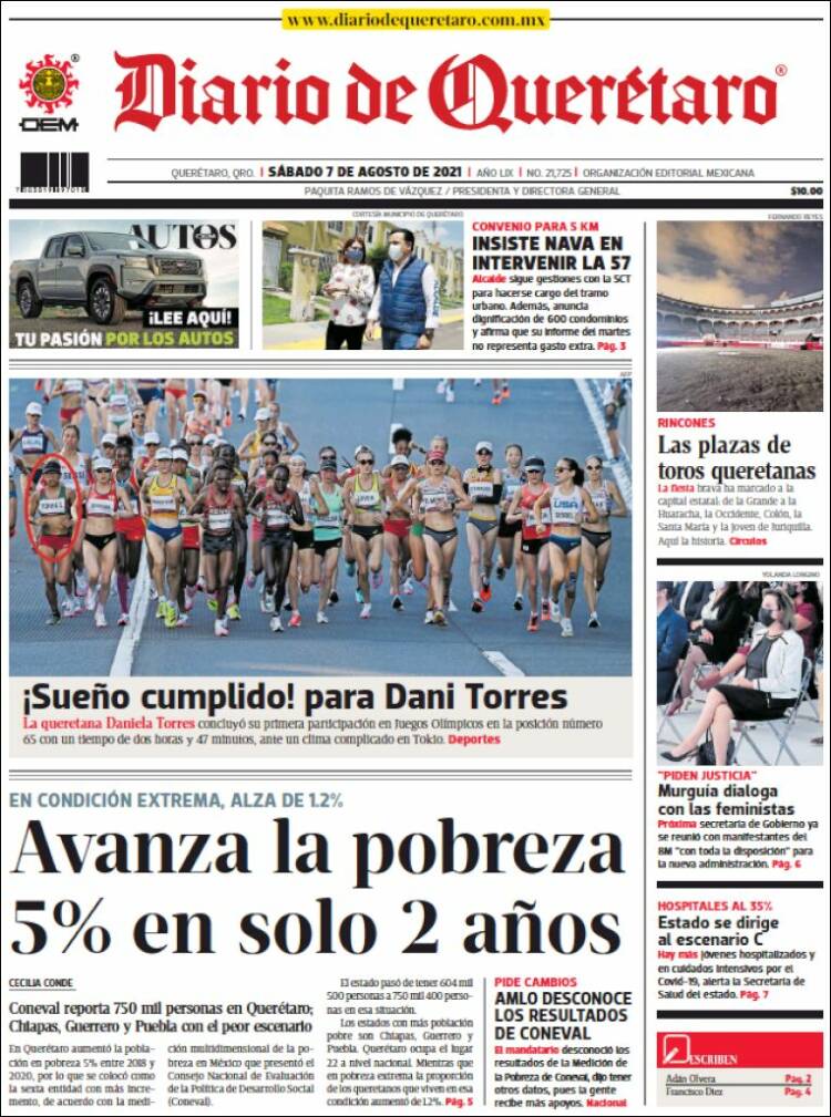 Portada de Diario de Querétaro (México)