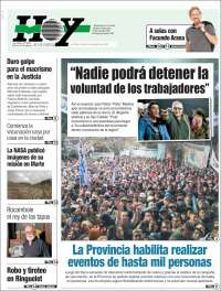 Portada de Diario Hoy (Argentina)