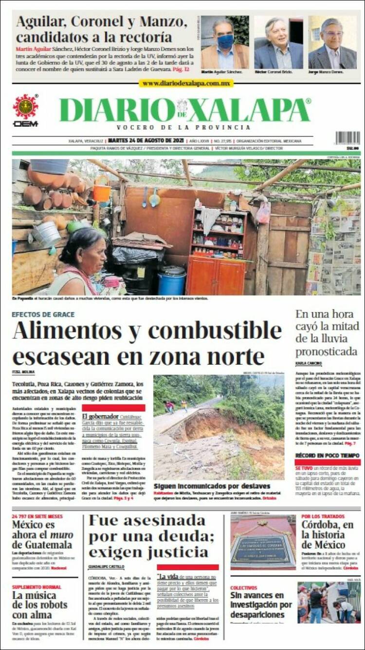 Portada de Diario de Xalapa (México)