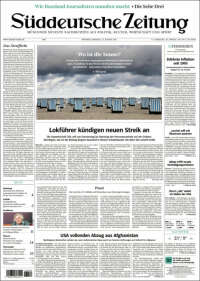 Portada de Sueddeutsche (Alemania)