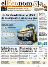 Portada de El Economista (España)