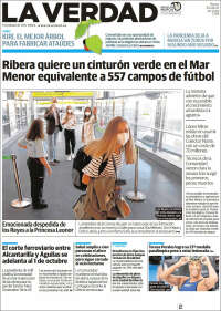 Portada de La Verdad de Murcia (España)