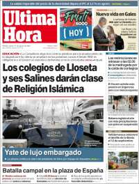 Portada de Última Hora (España)