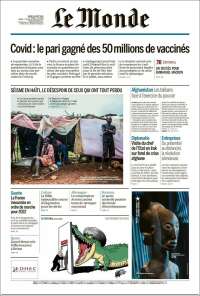 Portada de Le Monde (France)