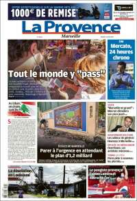 Portada de La Provence (Francia)