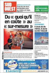 Portada de Sud Ouest (Francia)