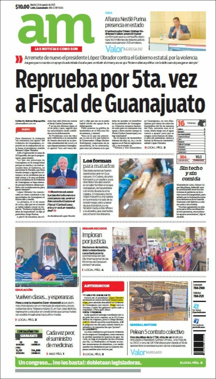 Portada de Al Día A.M. (México)